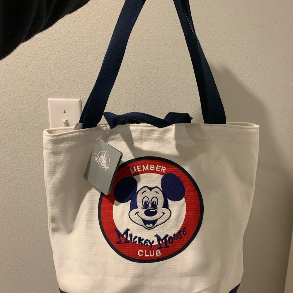 NWT Disney Mickey Mouse Club Canvas Tote Bag